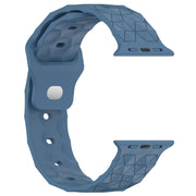 Football Texture Silicone Watch Band For Apple Watch SE 2022 44mm(Blue)