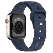 Football Texture Silicone Watch Band For Apple Watch SE 2022 44mm(Midnight Blue)