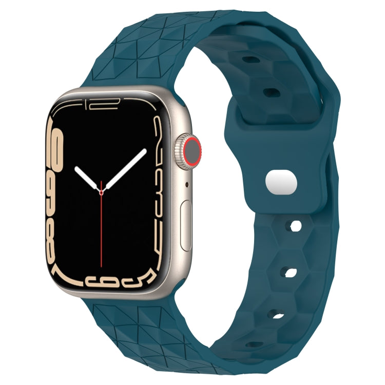 Football Texture Silicone Watch Band For Apple Watch SE 44mm(Dark Blue) - Watch Bands by PMC TechLife | Online Shopping South Africa | PMC TechLife