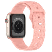 Football Texture Silicone Watch Band For Apple Watch 6 40mm(Pink)