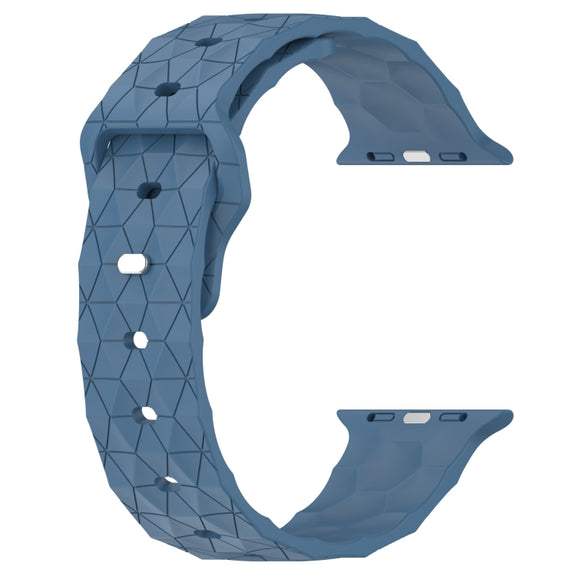 Football Texture Silicone Watch Band For Apple Watch 6 40mm(Blue)