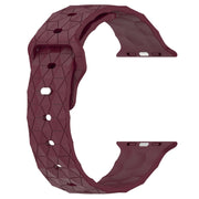 Football Texture Silicone Watch Band For Apple Watch 6 40mm(Wine Red)