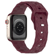 Football Texture Silicone Watch Band For Apple Watch 6 40mm(Wine Red)