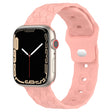 Football Texture Silicone Watch Band For Apple Watch 3 38mm(Pink) - Watch Bands by PMC TechLife | Online Shopping South Africa | PMC TechLife