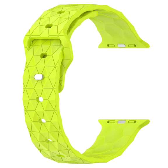 Football Texture Silicone Watch Band For Apple Watch 2 38mm(Limes Green)