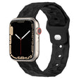 Football Texture Silicone Watch Band For Apple Watch 9 45mm(Black) - Watch Bands by PMC TechLife | Online Shopping South Africa | PMC TechLife