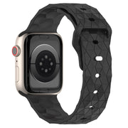 Football Texture Silicone Watch Band For Apple Watch 9 45mm(Dark Grey)