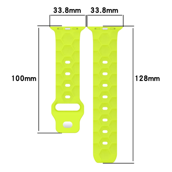 Football Texture Silicone Watch Band For Apple Watch 6 40mm(Pink)