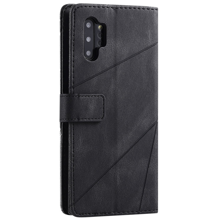 For Samsung Galaxy Note 10 Pro Skin Feel Splicing Horizontal Flip Leather Case with Holder & Card Slots & Wallet & Photo Frame(Black)