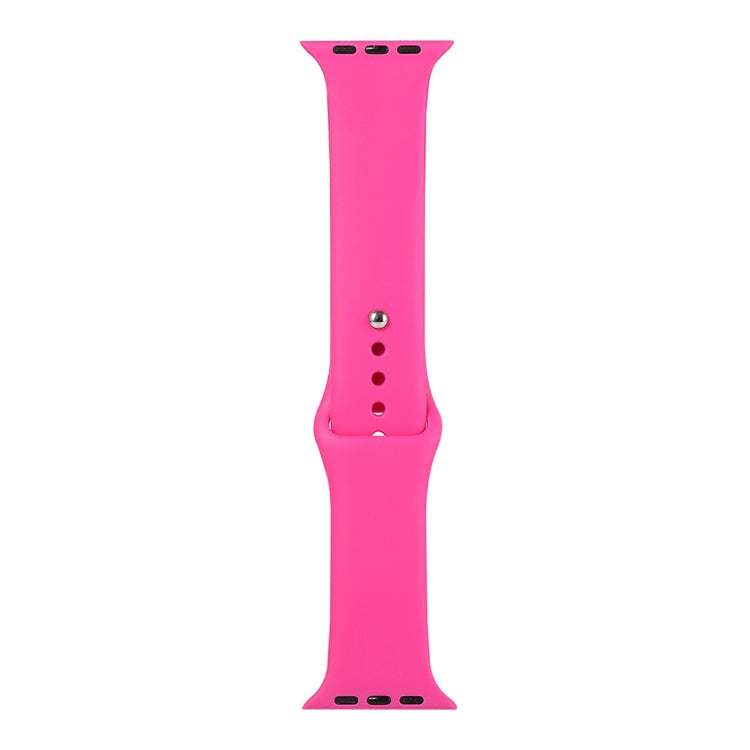 For Apple Watch Series 9&8&7 41mm / SE 3&SE 2&6&SE&5&4 40mm / 3&2&1 38mm Silicone Watch Band, Short Section (Female)(Pink) - Watch Bands by PMC TechLife | Online Shopping South Africa | PMC TechLife | Buy Now Pay Later Mobicred