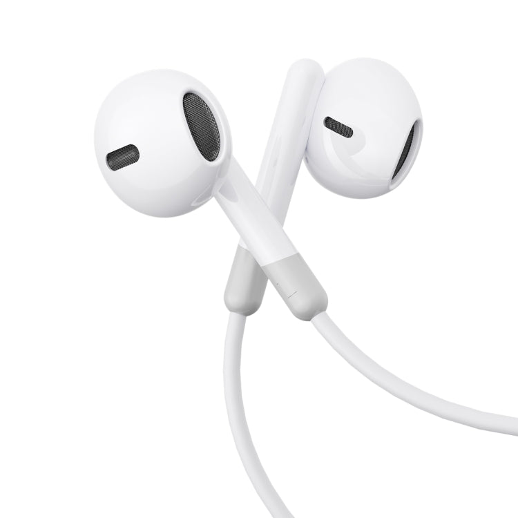 JOYROOM JR-EW01 3.5mm Half In-Ear Wired Earphone, Length: 1.2m(White) - In Ear Wired Earphone by JOYROOM | Online Shopping South Africa | PMC TechLife