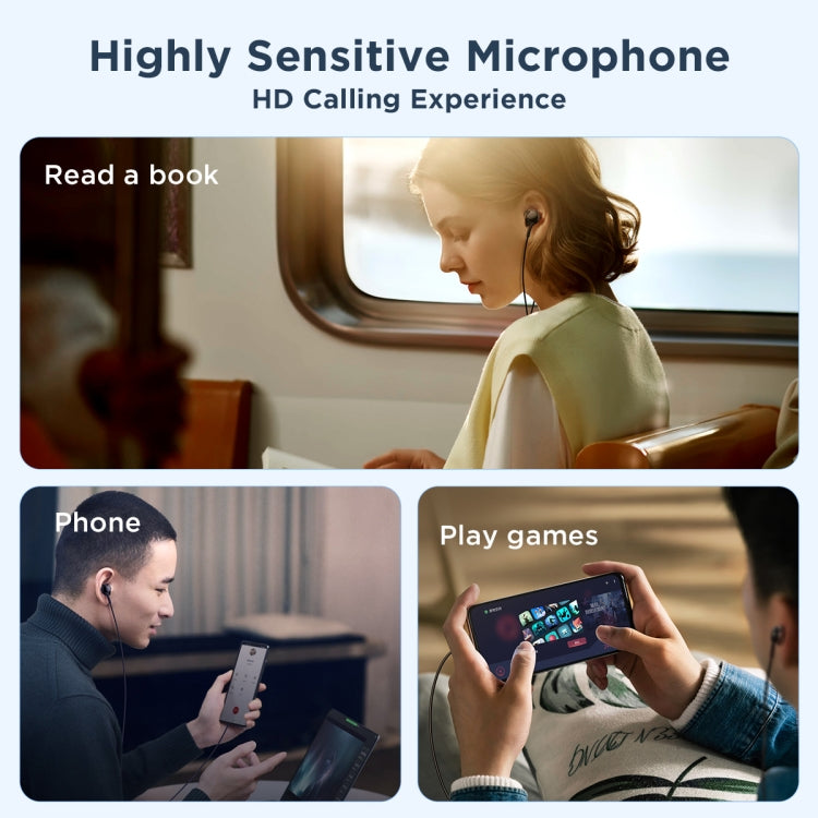 JOYRO0M JR-EW02 3.5mm In-Ear Wired Earphone, Length: 1.2m(Black) - free shipping - PMC TechLife - Order now!