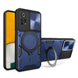 For Xiaomi Poco X4 Pro 5G CD Texture Sliding Camshield Magnetic Holder Phone Case(Blue) - free shipping - PMC TechLife - Order now!