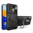 For Xiaomi Redmi Note 11 4G CD Texture Sliding Camshield Magnetic Holder Phone Case(Black) - free shipping - PMC TechLife - Order now!