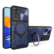 For Xiaomi Redmi Note 11 4G CD Texture Sliding Camshield Magnetic Holder Phone Case(Blue) - free shipping - PMC TechLife - Order now!