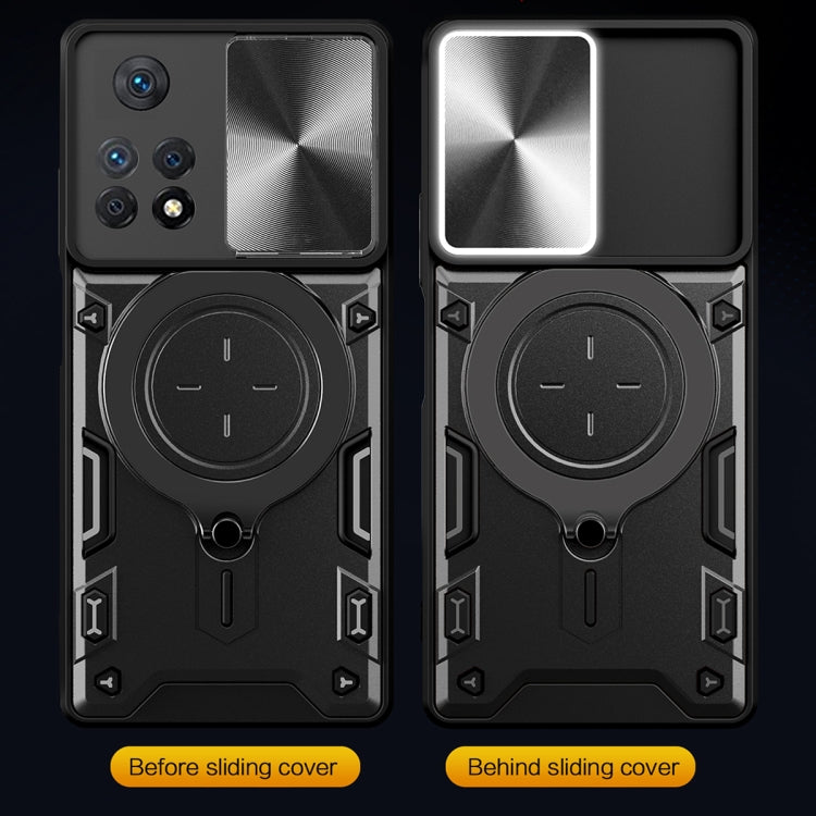 For Xiaomi Redmi Note 11 Pro CD Texture Sliding Camshield Magnetic Holder Phone Case(Black) - free shipping - PMC TechLife - Order now!