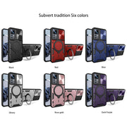 For Xiaomi 12T / 12T Pro CD Texture Sliding Camshield Magnetic Holder Phone Case(Black)