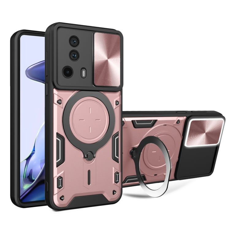 For Xiaomi 13 Lite / Civi 2 5G CD Texture Sliding Camshield Magnetic Holder Phone Case(Pink) - free shipping - PMC TechLife - Order now!