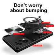 For Xiaomi Redmi Note 12 Pro 5G CD Texture Sliding Camshield Magnetic Holder Phone Case(Black)