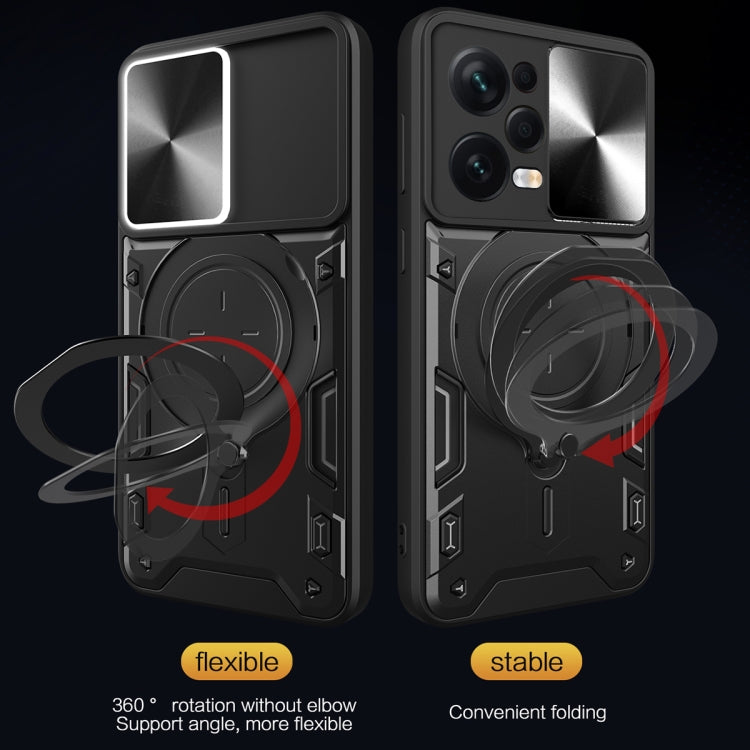 For Xiaomi Redmi Note 12 Pro 5G CD Texture Sliding Camshield Magnetic Holder Phone Case(Blue) - free shipping - PMC TechLife - Order now!