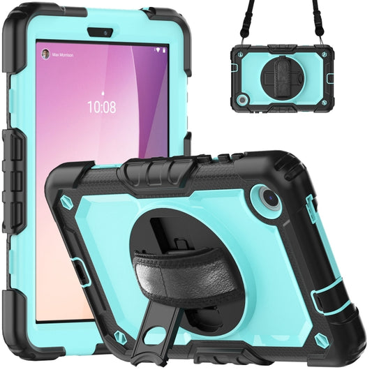 For Lenovo Tab M8 4th Gen Silicone Hybrid PC Tablet Case with Shoulder Strap(Light Blue PC) - Lenovo by PMC Jewellery | Online Shopping South Africa | PMC Jewellery | Buy Now Pay Later Mobicred