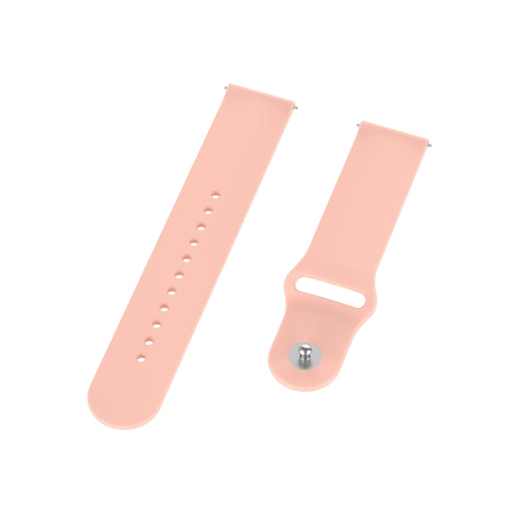 18mm Universal Reverse Buckle Wave Silicone Watch Band, Size:S(Light Pink)