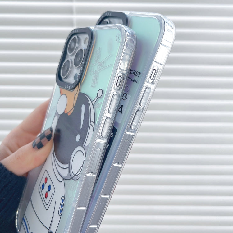 For iPhone 11 Astronaut Pattern Shockproof PC Protective Phone Case(Black)
