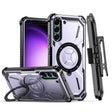 For Samsung Galaxy S22+ 5G Armor Series Holder Phone Case with Back Clip(Purple) - free shipping - PMC TechLife - Order now!