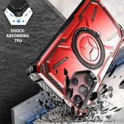 For Samsung Galaxy S21+ 5G Armor Series Holder Phone Case with Back Clip(Red)