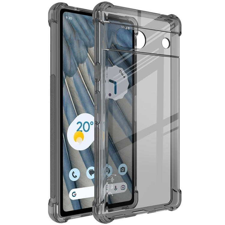 For Google Pixel 7a imak Shockproof Airbag TPU Phone Case(Transparent Black) - free shipping - PMC TechLife - Order now!
