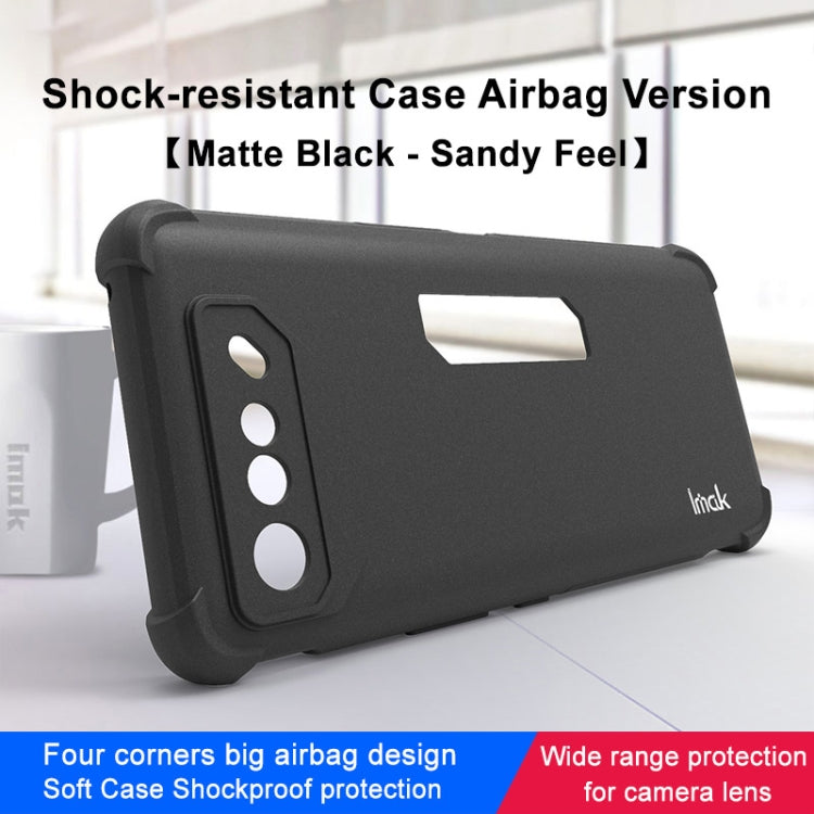 For Asus ROG Phone 7 Pro/Phone 7 Ultimate imak Shockproof Airbag TPU Phone Case(Matte Black) - ASUS Cases by imak | Online Shopping South Africa | PMC TechLife | Buy Now Pay Later Mobicred