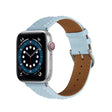 Embossed Love Genuine Leather Watch Band For Apple Watch SE 40mm(Blue) - Watch Bands by PMC TechLife | Online Shopping South Africa | PMC TechLife