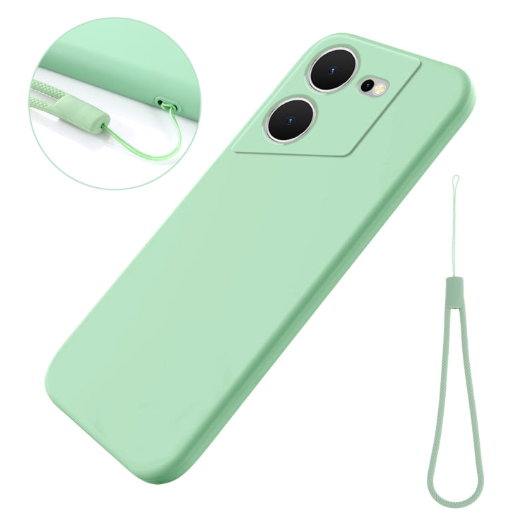 For Tecno Pova 5 Pure Color Liquid Silicone Shockproof Phone Case(Green)