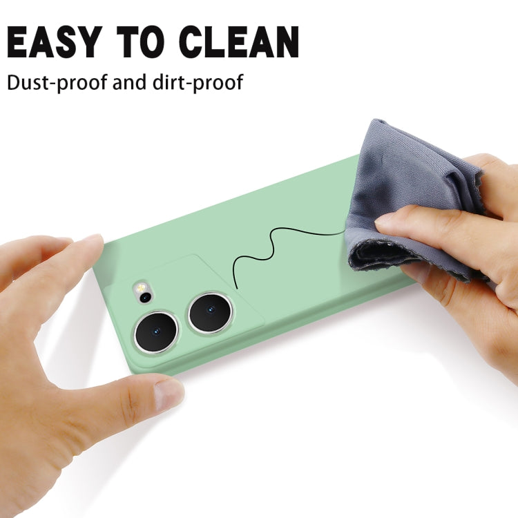 For Tecno Pova 5 Pure Color Liquid Silicone Shockproof Phone Case(Green)