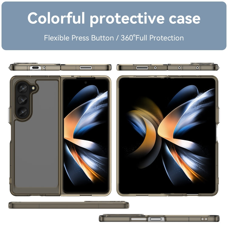 For Samsung Galaxy Z Fold5 Colorful Series Acrylic + TPU Phone Case(Transparent Grey) - free shipping - PMC TechLife - Order now!