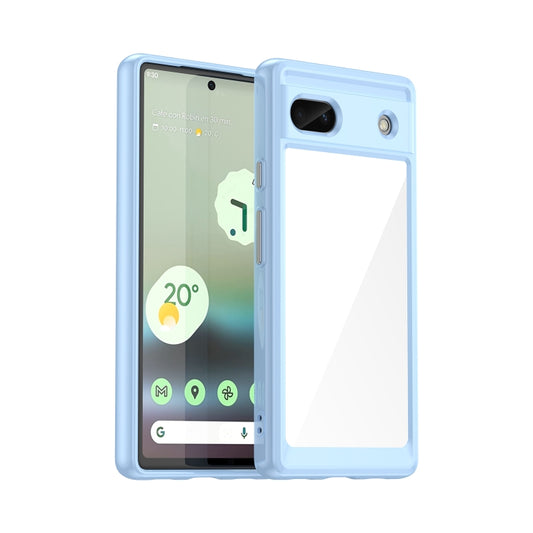 For Google Pixel 6A Colorful Series Acrylic + TPU Phone Case(Blue) - free shipping - PMC Jewellery - Order now!