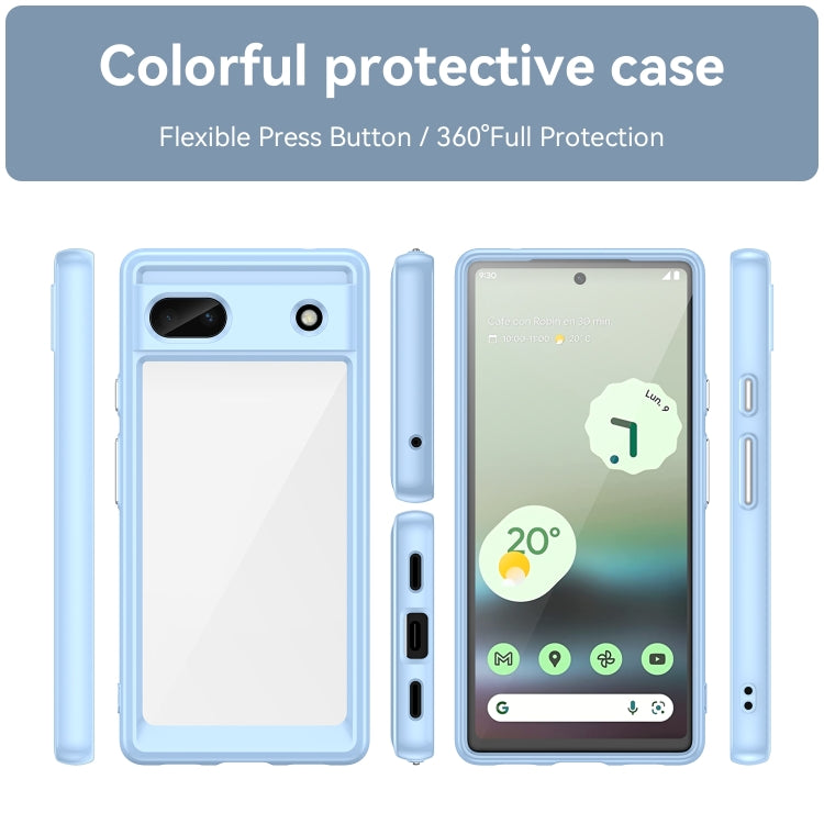 For Google Pixel 6A Colorful Series Acrylic + TPU Phone Case(Blue)