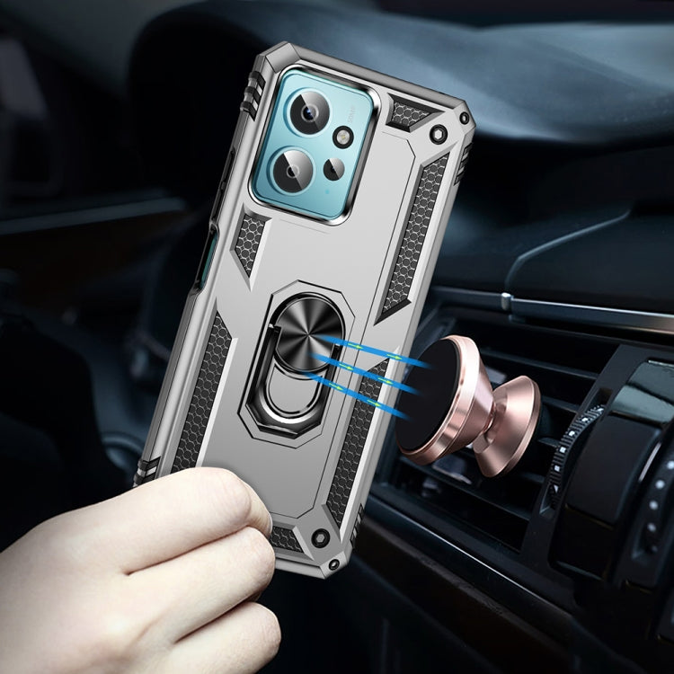 For Xiaomi Redmi Note 12 4G Global Shockproof TPU + PC Phone Case with Holder(Silver) - free shipping - PMC TechLife - Order now!