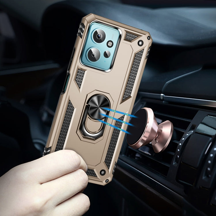 For Xiaomi Redmi Note 12 4G Global Shockproof TPU + PC Phone Case with Holder(Gold) - free shipping - PMC TechLife - Order now!