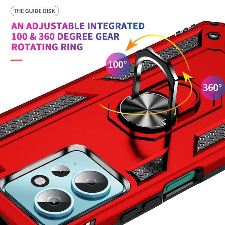 For Xiaomi Redmi Note 12 4G Global Shockproof TPU + PC Phone Case with Holder(Red) - free shipping - PMC TechLife - Order now!