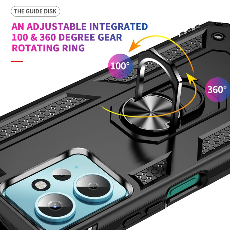 For Xiaomi Redmi Note 12 4G Global Shockproof TPU + PC Phone Case with Holder(Black) - free shipping - PMC TechLife - Order now!