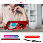 For Samsung Galaxy Z Flip5 Shockproof TPU + PC Phone Case with Holder(Red)