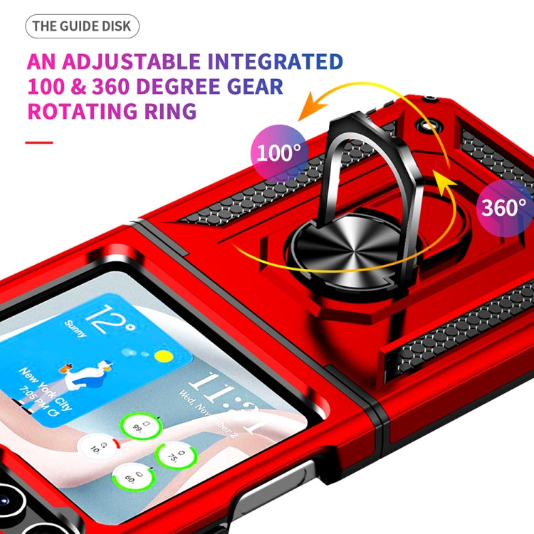 For Samsung Galaxy Z Flip5 Shockproof TPU + PC Phone Case with Holder(Red) - free shipping - PMC TechLife - Order now!