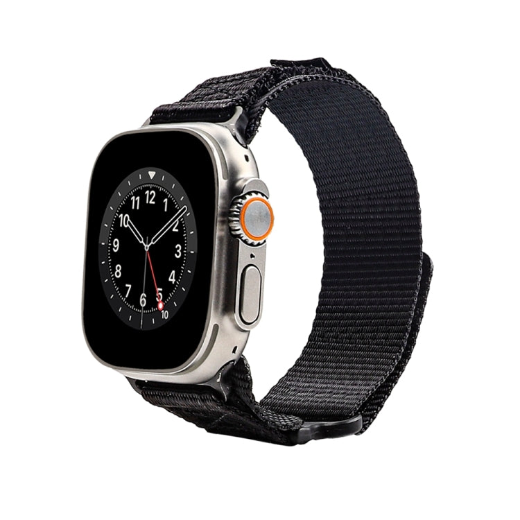 Nylon Two Section Watch Band For Apple Watch 4 44mm(Black) - Watch Bands by PMC TechLife | Online Shopping South Africa | PMC TechLife