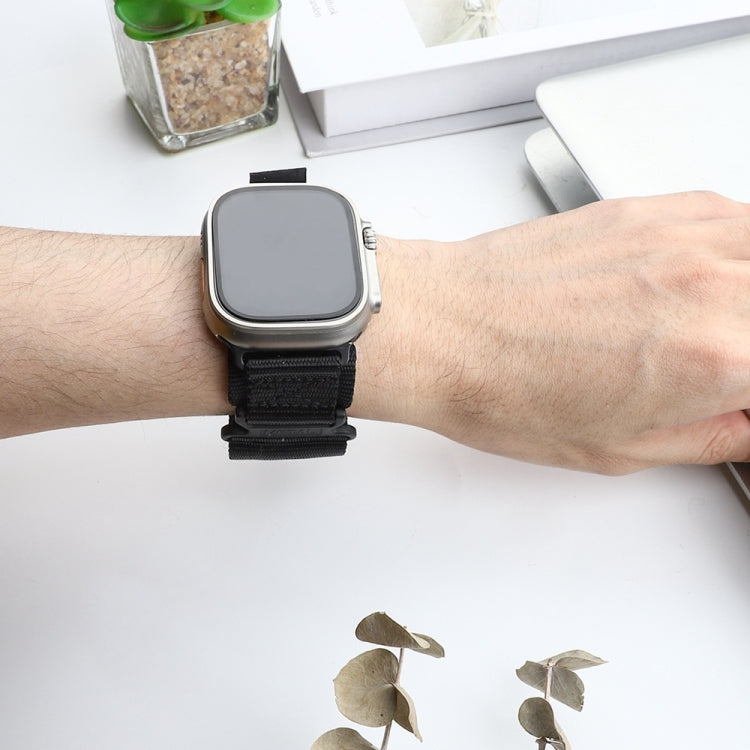 Nylon Two Section Watch Band For Apple Watch 2 42mm(Black)