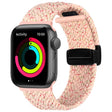 Magnetic Fold Clasp Woven Watch Band For Apple Watch Ultra 49mm(Starlight Pink) - Watch Bands by PMC TechLife | Online Shopping South Africa | PMC TechLife