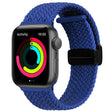 Magnetic Fold Clasp Woven Watch Band For Apple Watch SE 2022 44mm(Blue) - Watch Bands by PMC TechLife | Online Shopping South Africa | PMC TechLife