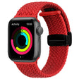 Magnetic Fold Clasp Woven Watch Band For Apple Watch 4 40mm(Red) - Watch Bands by PMC TechLife | Online Shopping South Africa | PMC TechLife
