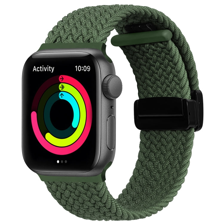 Magnetic Fold Clasp Woven Watch Band For Apple Watch 2 42mm(Green) - Watch Bands by PMC TechLife | Online Shopping South Africa | PMC TechLife