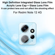 For Xiaomi Redmi Note 12 4G Global imak Integrated Rear Camera Lens Tempered Glass Film